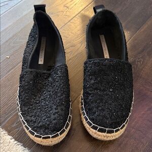 Zara Black Beaded Espadrilles